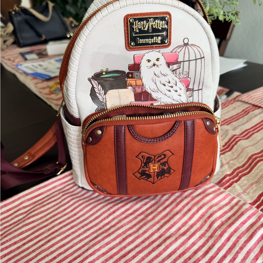 Loungefly Harry Potter White and Brown Backpack